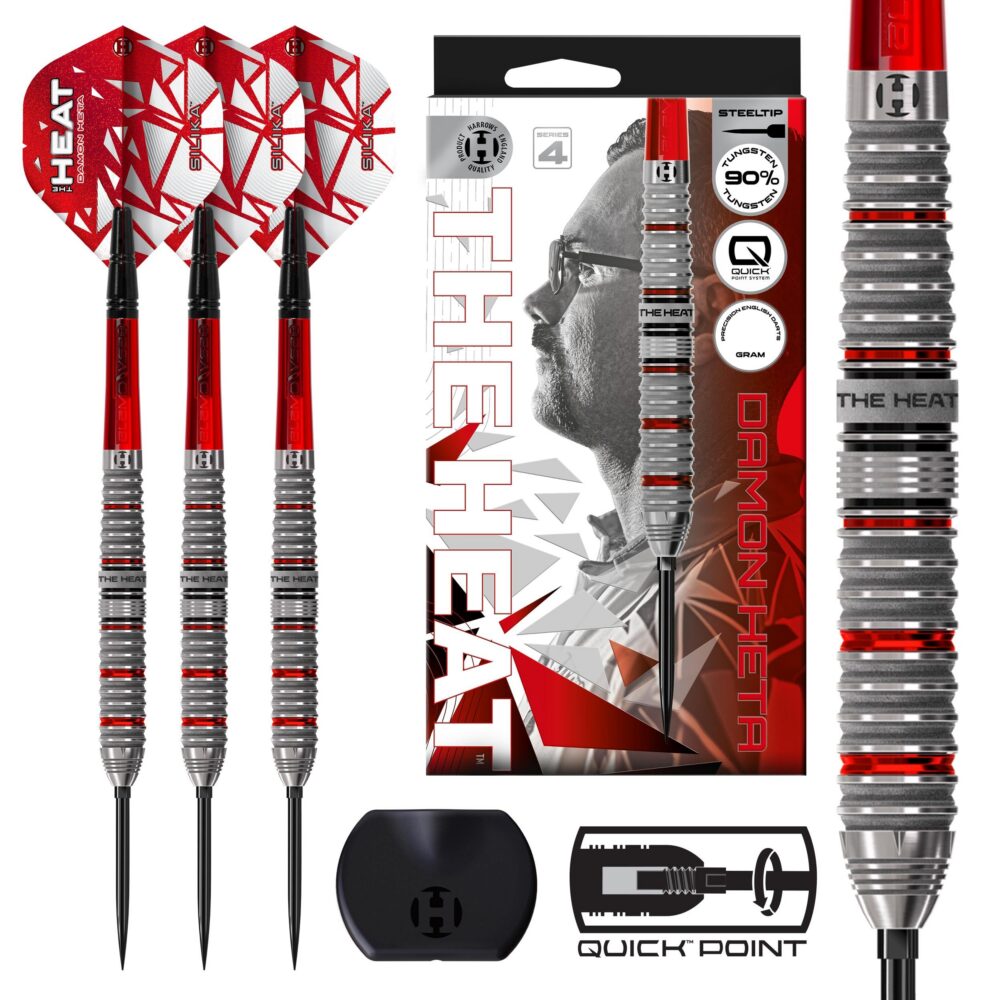 Harrows Damon Heta Series 4 Quick Point Steeldart, 90% Tungsten, mit Verpackung