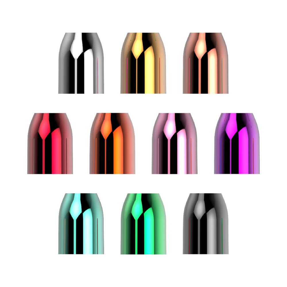 L-Style Champagne Rings Premium Metall - alle zehn Farben