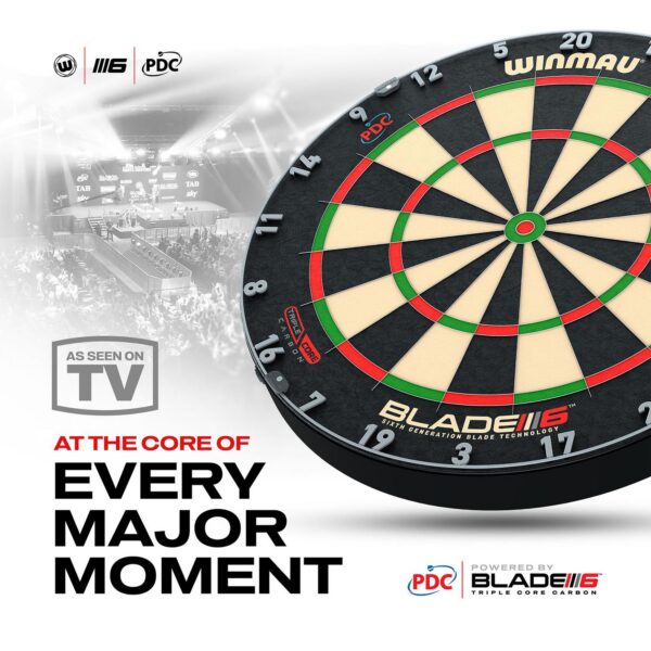 Winmau Blade 6 Triple Core Dartboard + Surround Set