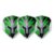 L-Style Champagne Flight EZ Prime Series Standard in Grün mit Helm-Motiv, Set mit drei Flights