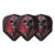 L-Style Champagne Flight EZ Ryan Searle V3 Standard in Schwarz mit Totenkopf-Motiv, Set mit drei Flights