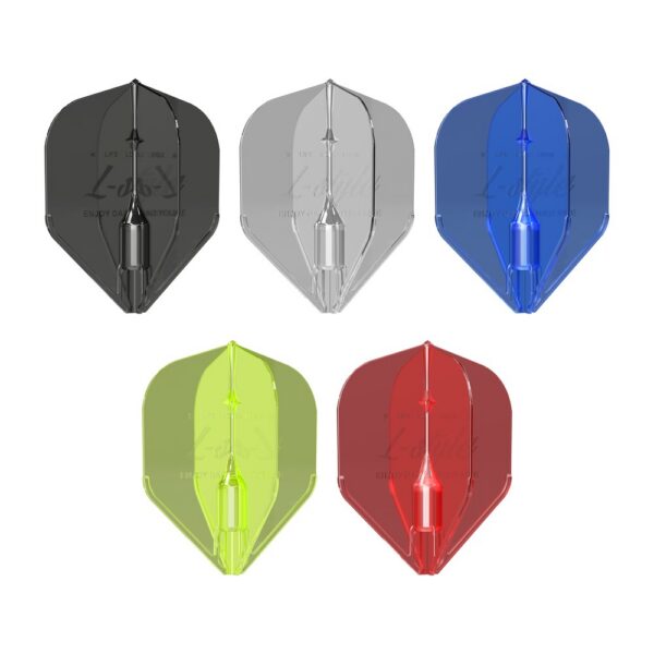 L-Style Champagne Flight Fantom Standard in Schwarz, Transparent, Blau, Neongelb und Rot