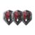 L-Style Champagne Flight Pro Ryan Searle V4 Standard in Schwarz Transparent mit Totenkopf-Motiv, Set mit drei Flights