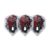 L-Style Champagne Flight Pro Ryan Searle V4 Standard in Weiß Transparent mit Totenkopf-Motiv, Set mit drei Flights
