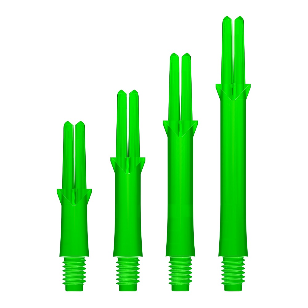 L-Style L-Shaft Locked Straight in Grün, Set mit drei Shafts