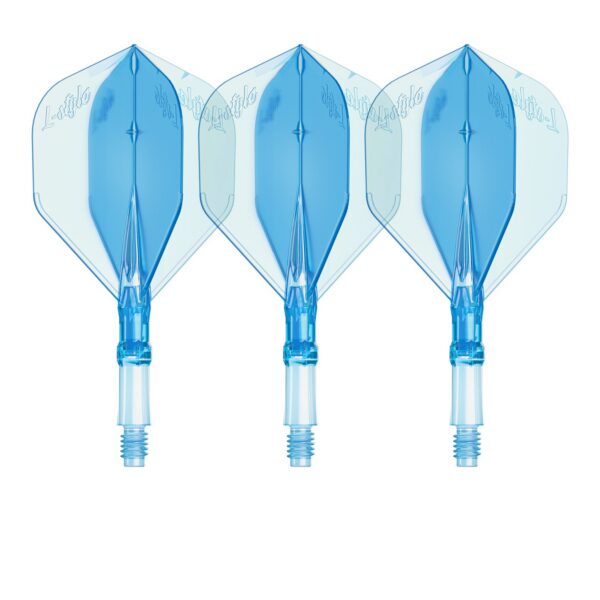 L-Style L-System Flight Standard in Blau Transparent, Länge 190, Set mit drei Flight-Shaft-Kombinationen