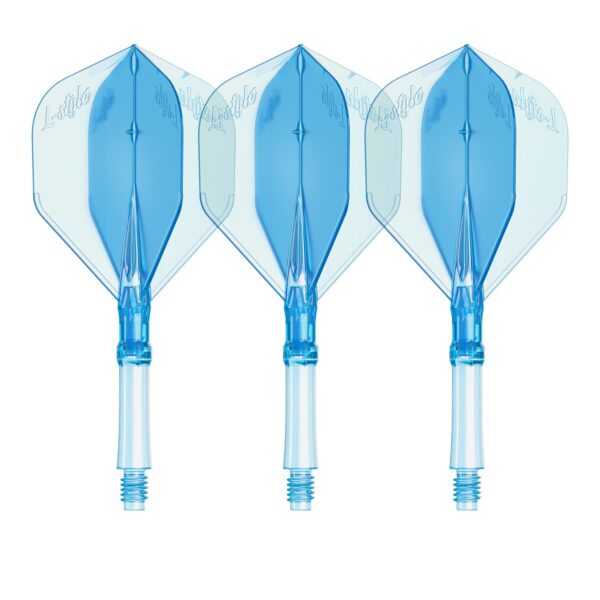 L-Style L-System Flight Standard in Blau Transparent, Länge 260, Set mit drei Flight-Shaft-Kombinationen