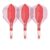 L-Style L-System Flight Standard in Rot Transparent, Länge 190, Set mit drei Flight-Shaft-Kombinationen