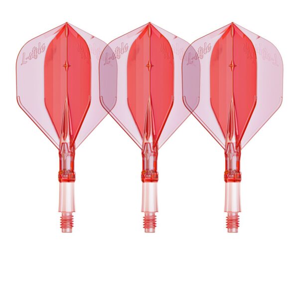 L-Style L-System Flight Standard in Rot Transparent, Länge 190, Set mit drei Flight-Shaft-Kombinationen