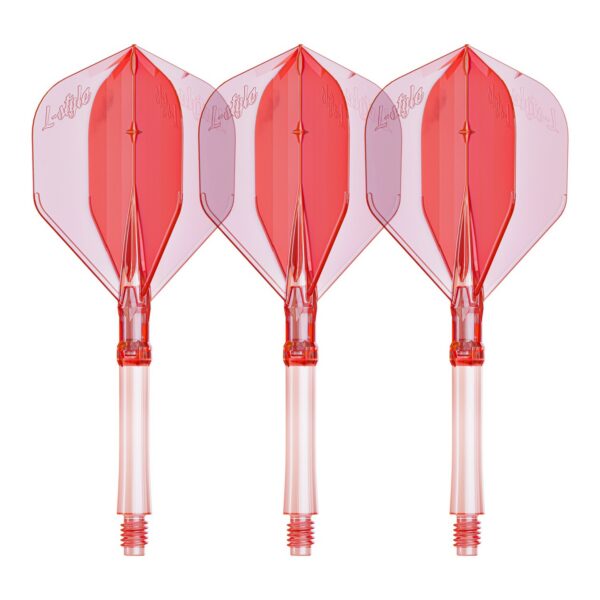 L-Style L-System Flight Standard in Rot Transparent, Länge 330, Set mit drei Flight-Shaft-Kombinationen