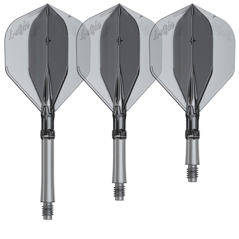 L-Style L-System Flight Standard in Schwarz Transparent, Set mit drei Flight-Shaft-Kombinationen
