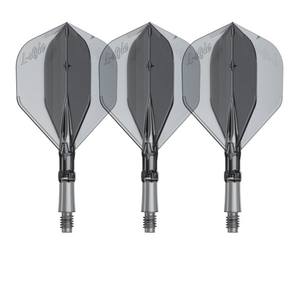 L-Style L-System Flight Standard in Schwarz Transparent, Länge 190, Set mit drei Flight-Shaft-Kombinationen