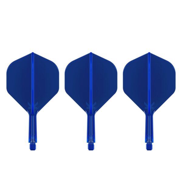 Drei Target K-Flex Flightsystem No2 Blau, Short 19 mm