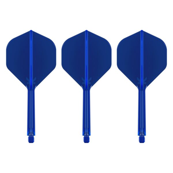 Drei Target K-Flex Flightsystem No2 Blau, Medium 33 mm