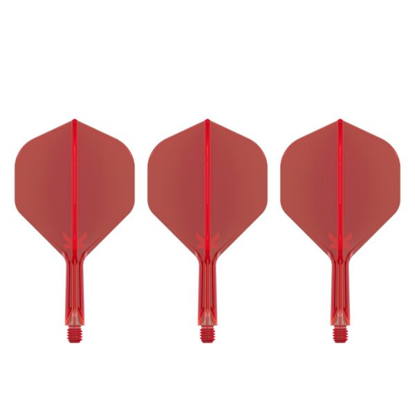 Drei Target K-Flex Flightsystem No2 Rot, Short 19 mm