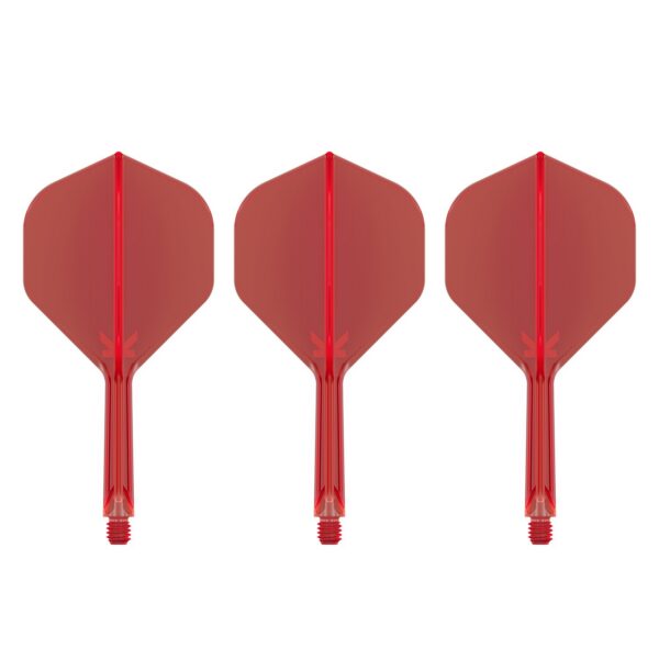 Drei Target K-Flex Flightsystem No2 Rot, Intermediate 26 mm