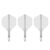 Drei Target K-Flex Flightsystem No2 Transparent, Short 19 mm
