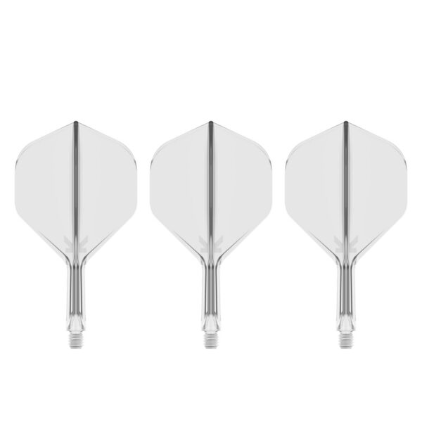 Drei Target K-Flex Flightsystem No2 Transparent, Short 19 mm
