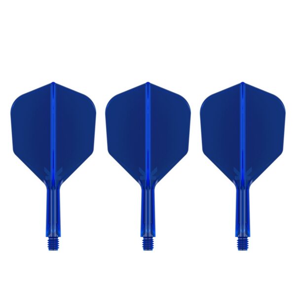 Drei Target K-Flex Flightsystem No6 Blau, Short 19 mm