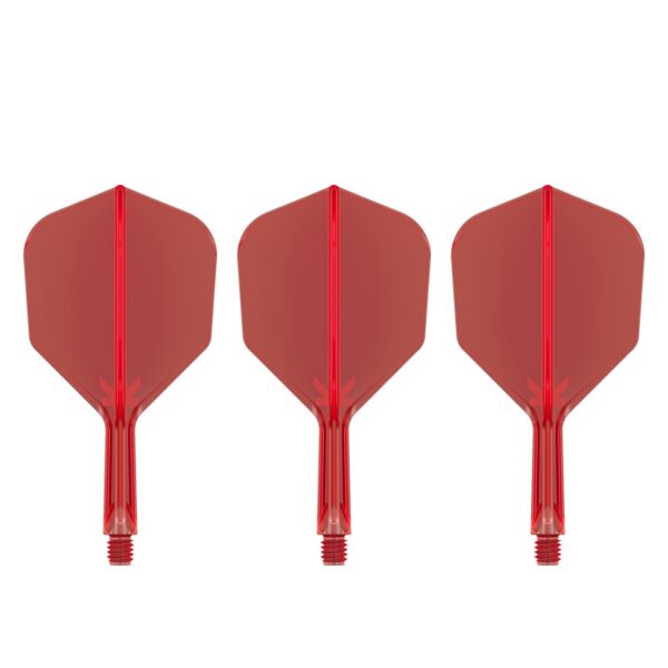 Drei Target K-Flex Flightsystem No6 Rot, Short 19 mm