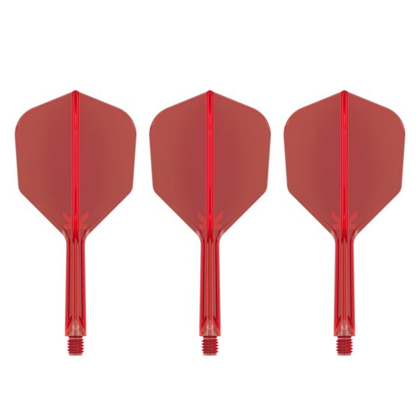 Drei Target K-Flex Flightsystem No6 Rot, Intermediate 26 mm