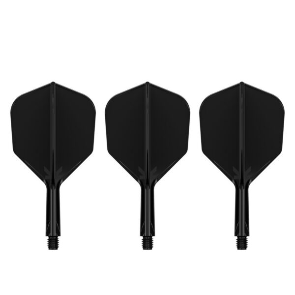 target-k-flex-flightsystem-no6-schwarz-02 Drei Target K-Flex Flightsystem No6 Schwarz, Short 19 mm