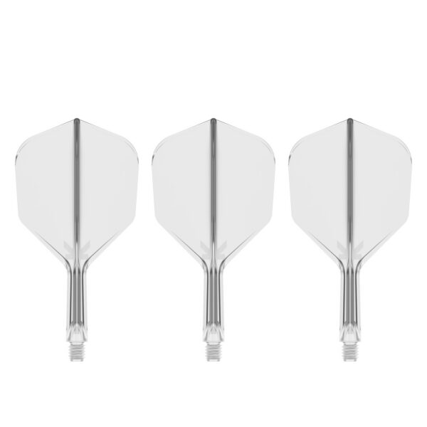 Drei Target K-Flex Flightsystem No6 Transparent, Short 19 mm