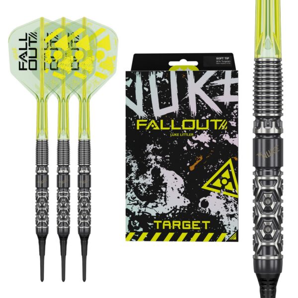 target-luke-littler-nuke-fallout-softdart-01 Target Luke Littler Nuke Fallout Softdarts mit Verpackung